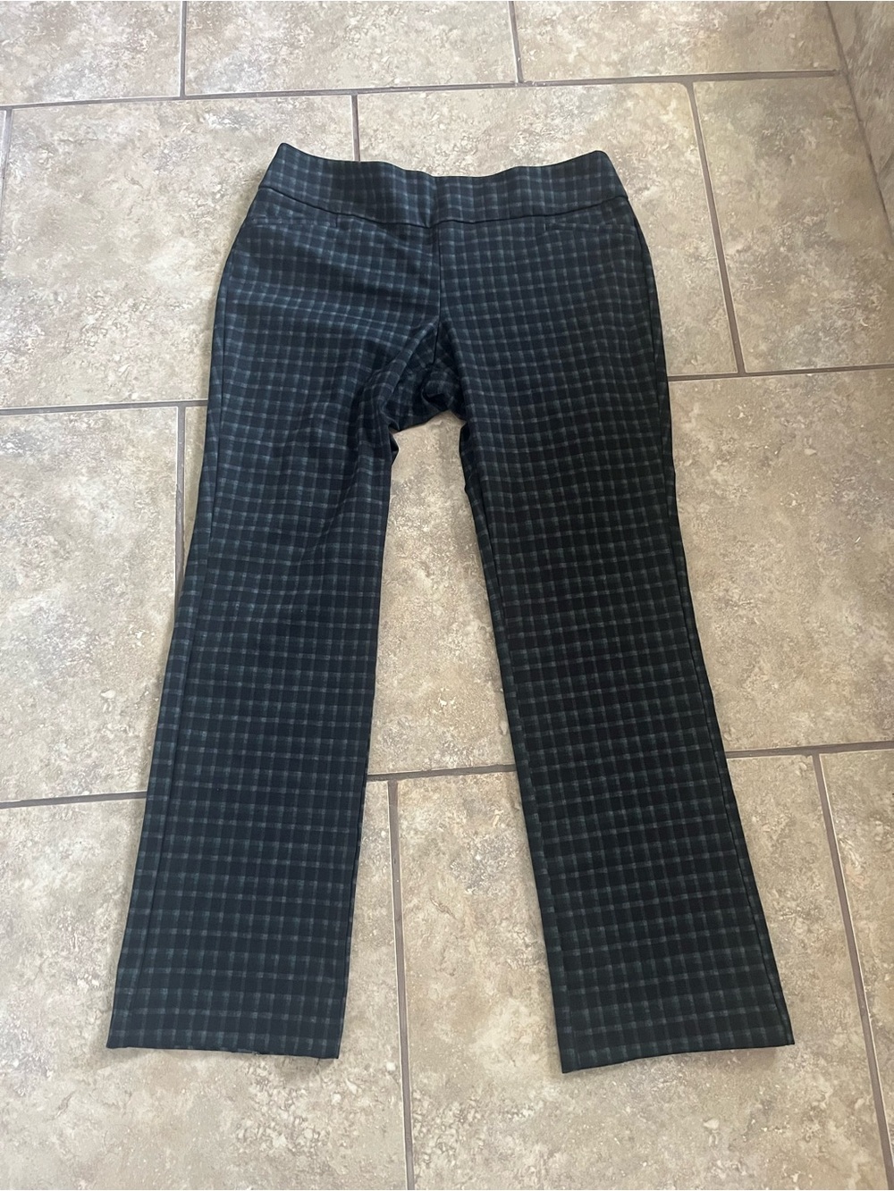New York & Company Black Plaid Dress Pants